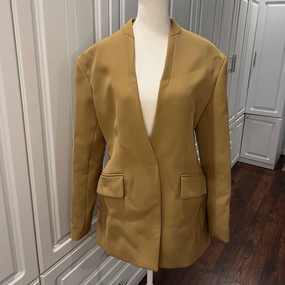 A.W.A.k.E Mode Elegant Tan Women's Blazer